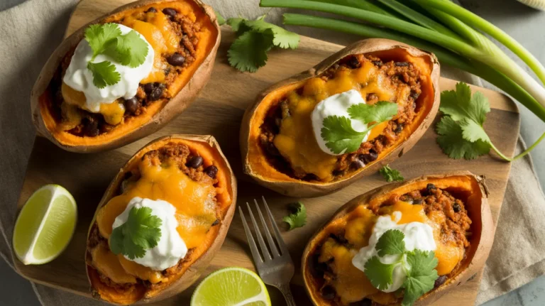 protein-loaded sweet potato boats