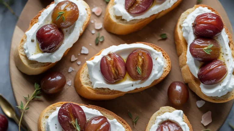 roasted grapes and whipped feta