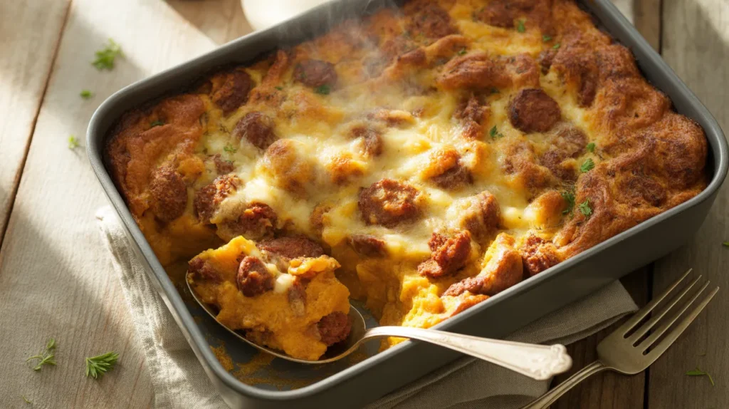 smoky harissa bread pudding