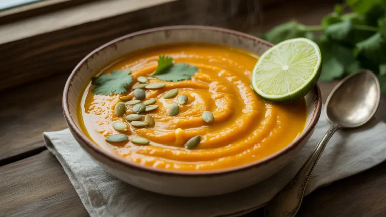 spicy butternut squash sweet potato soup