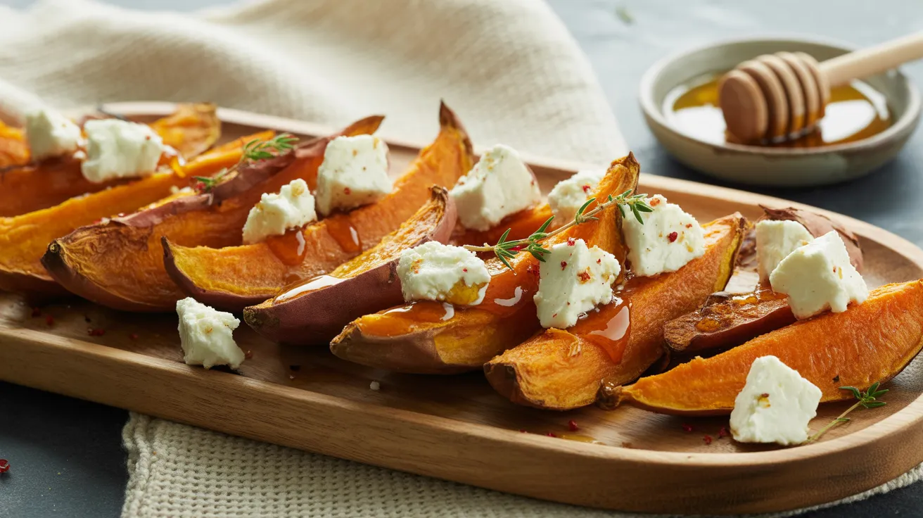 sweet potato with feta and honey