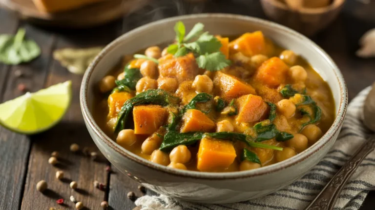 vegan butternut squash chickpea curry