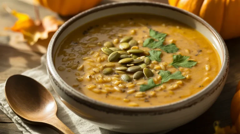 vegan pumpkin wild rice soup