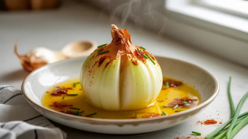boiled onion with butter
