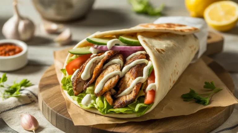 doner kebab chicken shawarma wrap