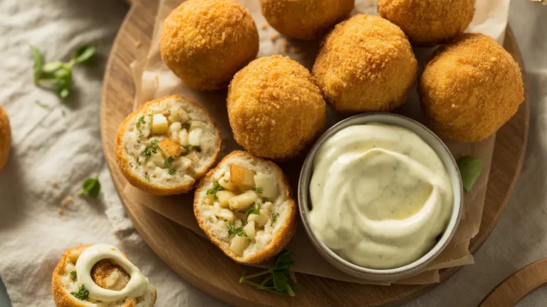 fried stuffing arancini with truffle aioli