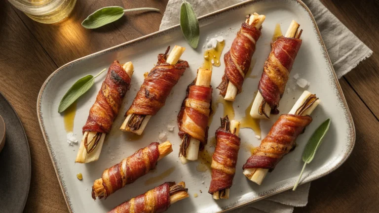 prosciutto-wrapped sage and onion batons