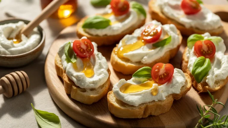 whipped ricotta crostini