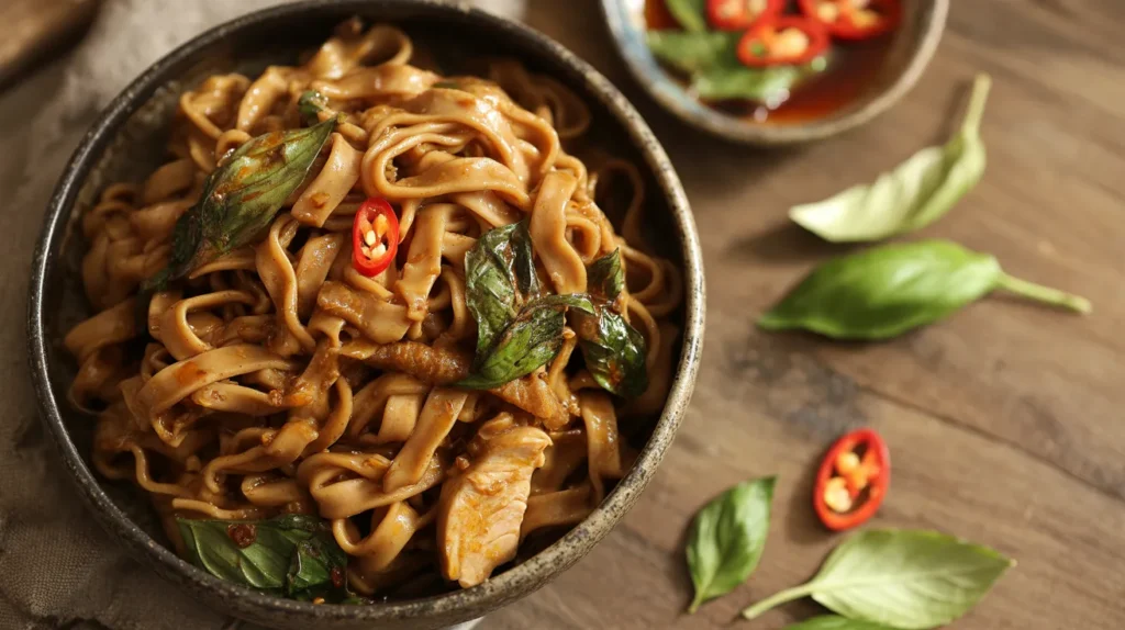 Thai drunken noodles