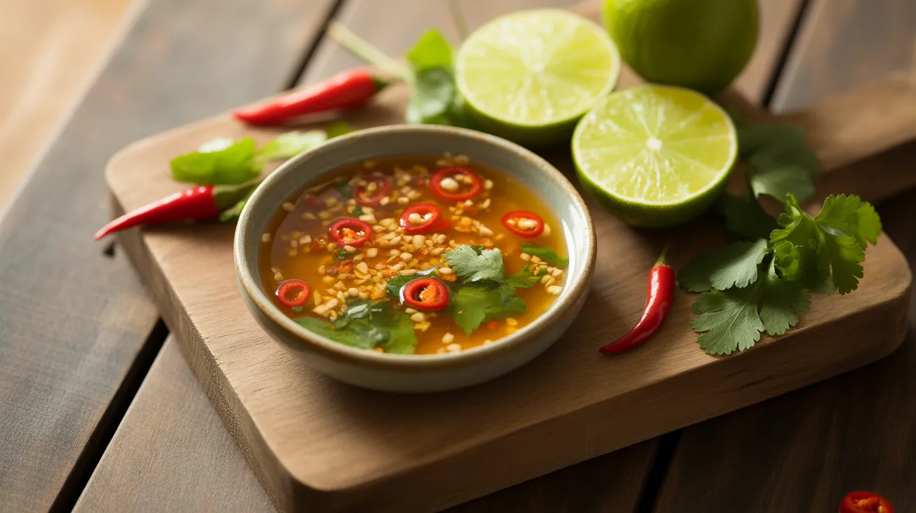 Thai fish sauce dipping sauce with lime and garlic recipe