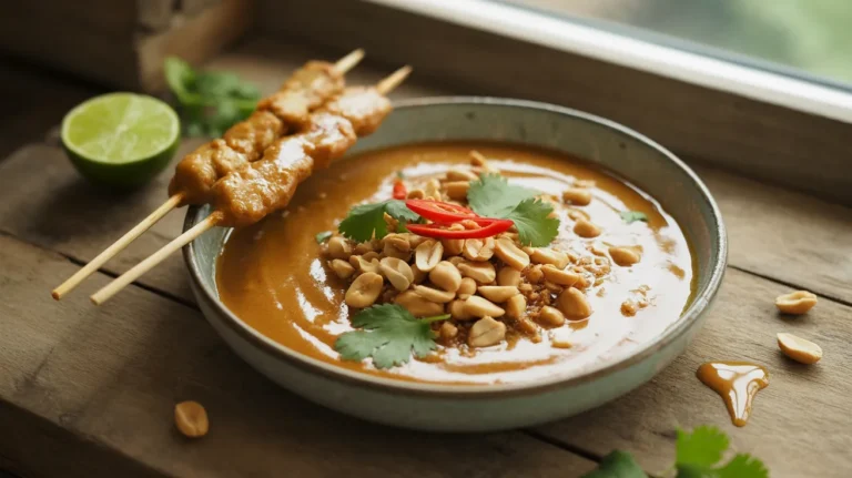 Thai satay peanut sauce with coconut milk recipe