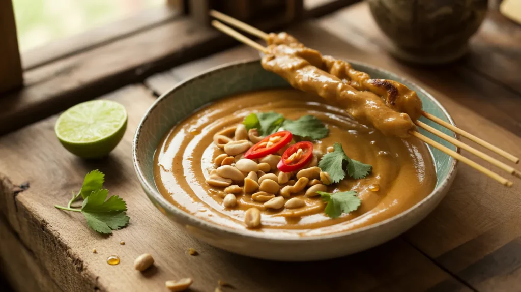 coconut milk peanut sauce