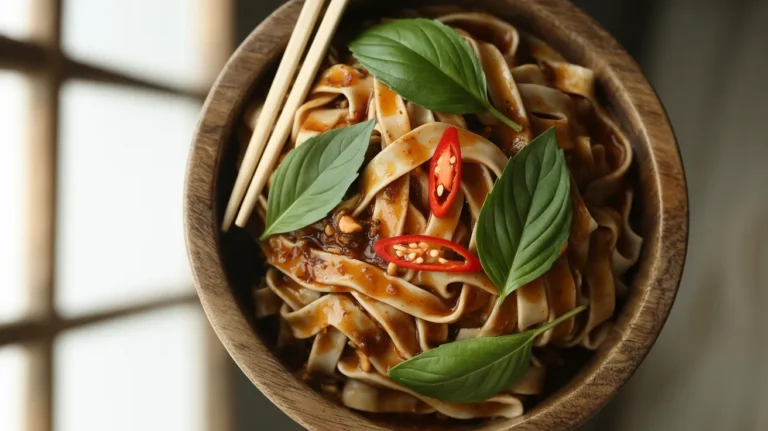 spicy Thai drunken noodle sauce basil chili recipe