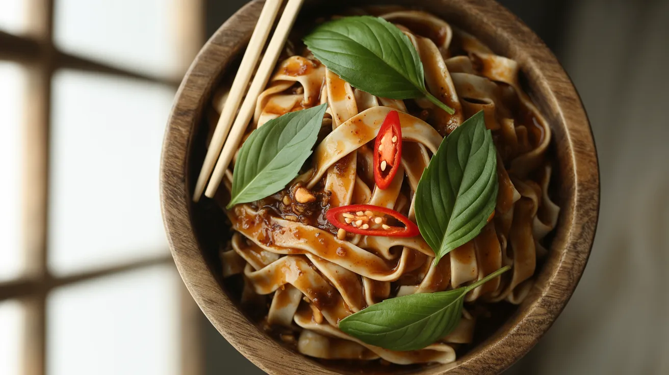 spicy Thai drunken noodle sauce basil chili recipe